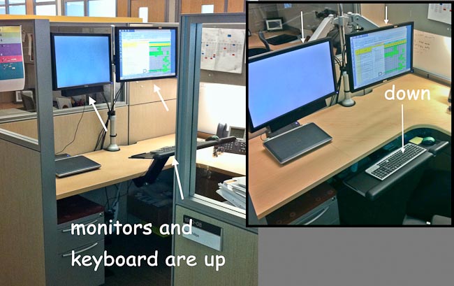 sit/stand work desk